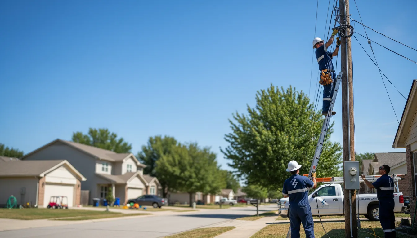 Residential electrician providing installation services in Newburg, ND